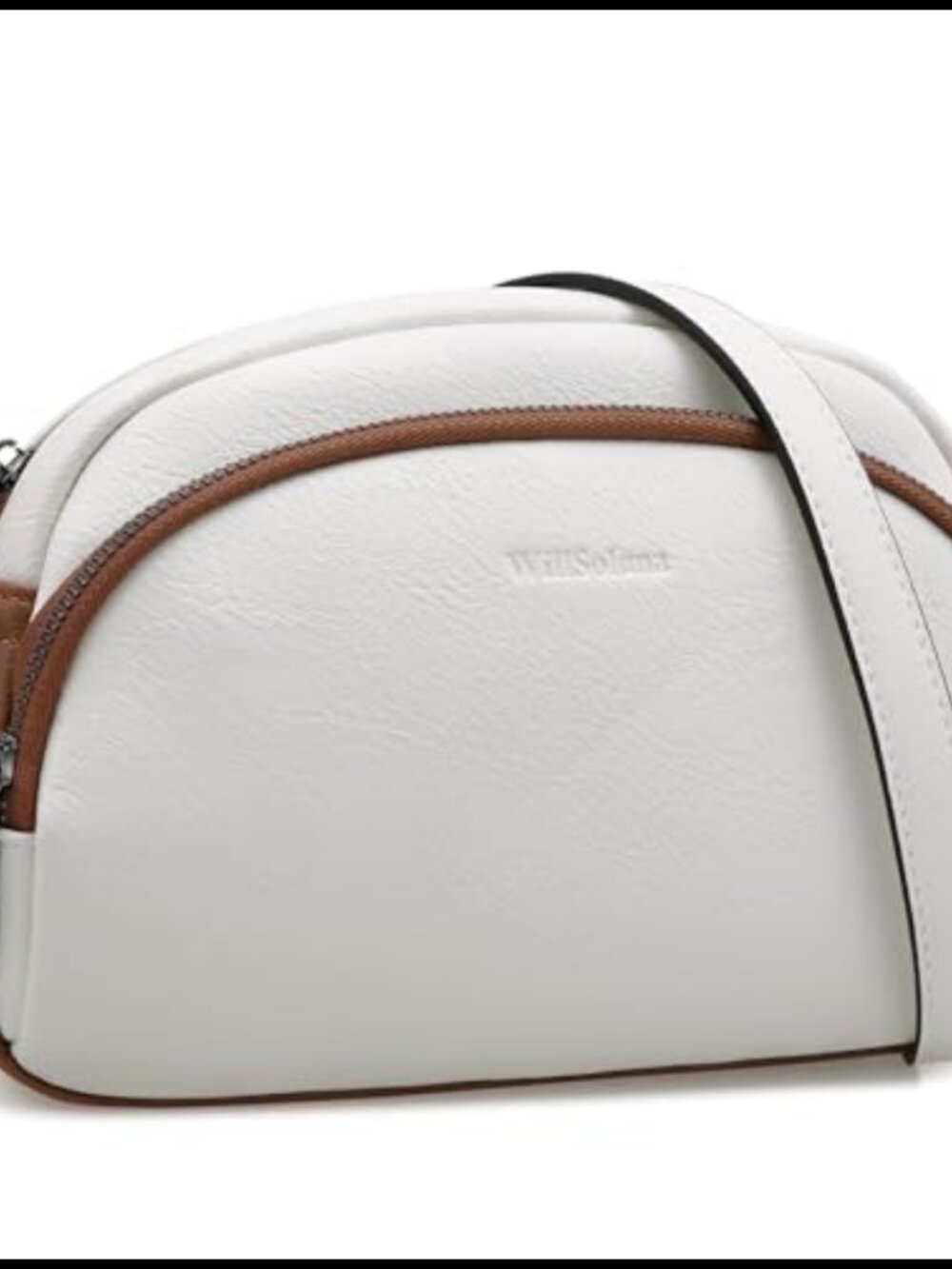 Small Saddle Crossbody Bag PU Leather Anti-Theft Adjustable Strap